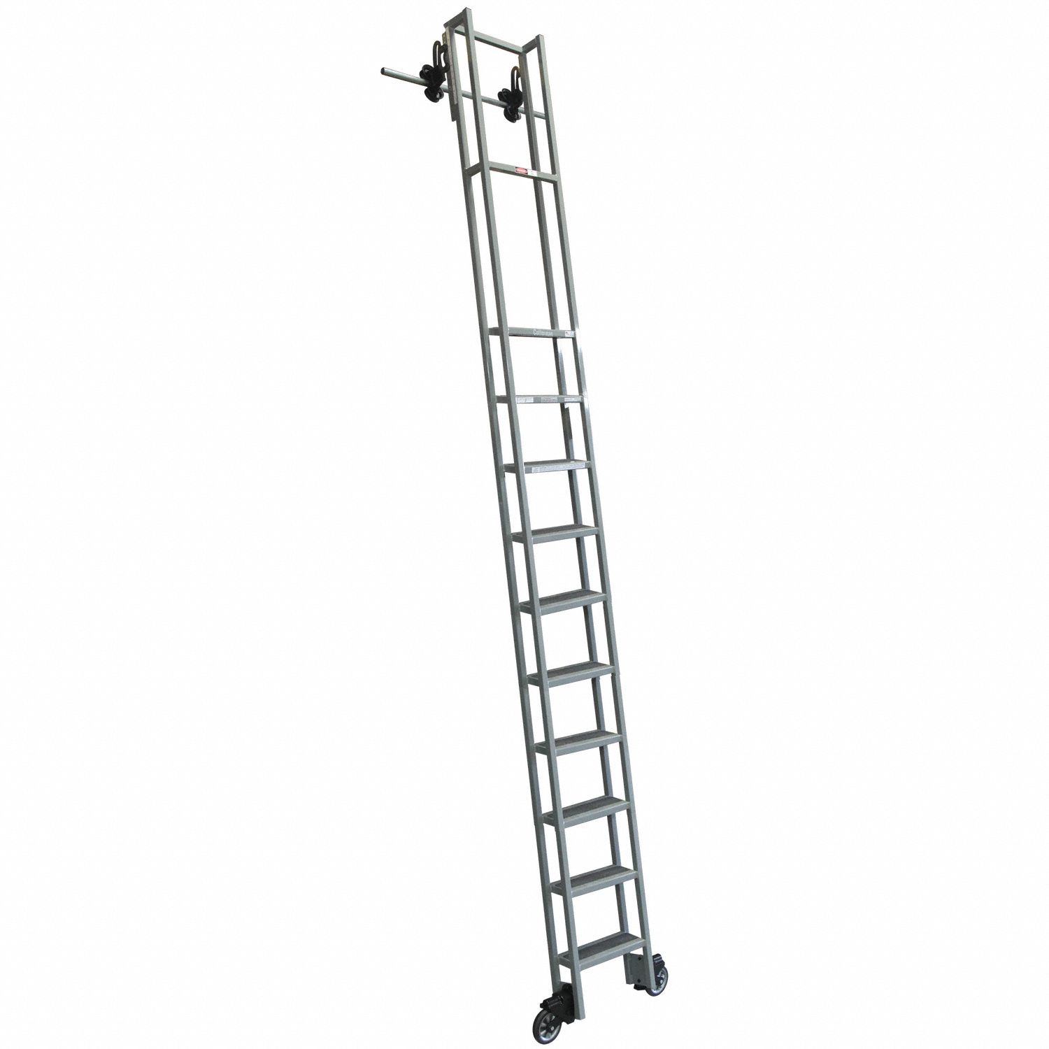 Cotterman Single Track Ladder, 100 In Top Step Height, Abrasive Mat 