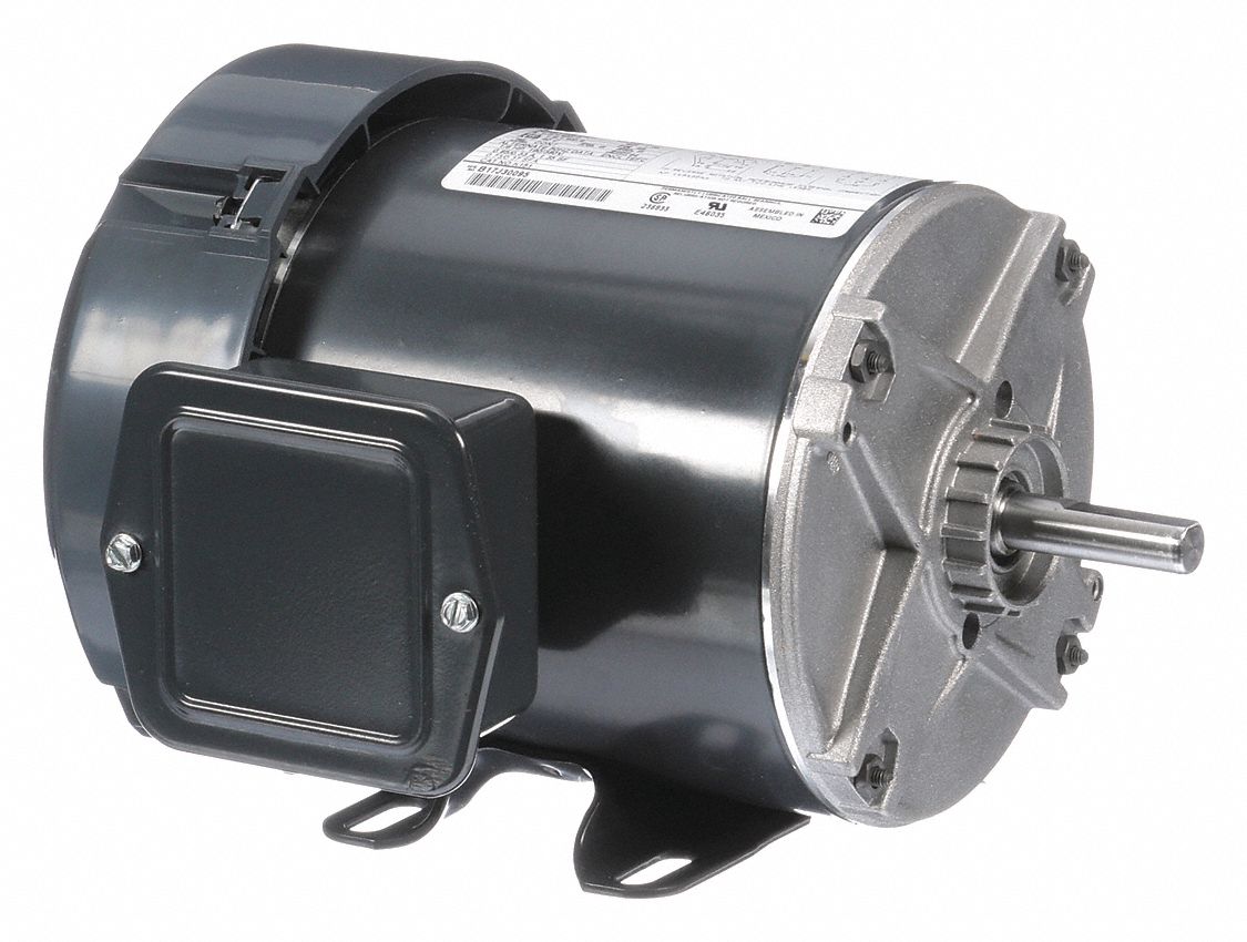 General Purpose Motor: Totally Enclosed Fan Cooled, Rigid Base Mount, 1/4 HP, 208-230/460V AC