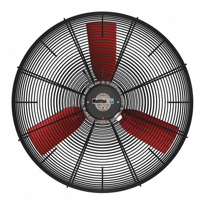 Corrosion-Resistant Industrial Fan: 24 in Blade Dia, Variable Speeds, 8, 000 cfm, 115V AC