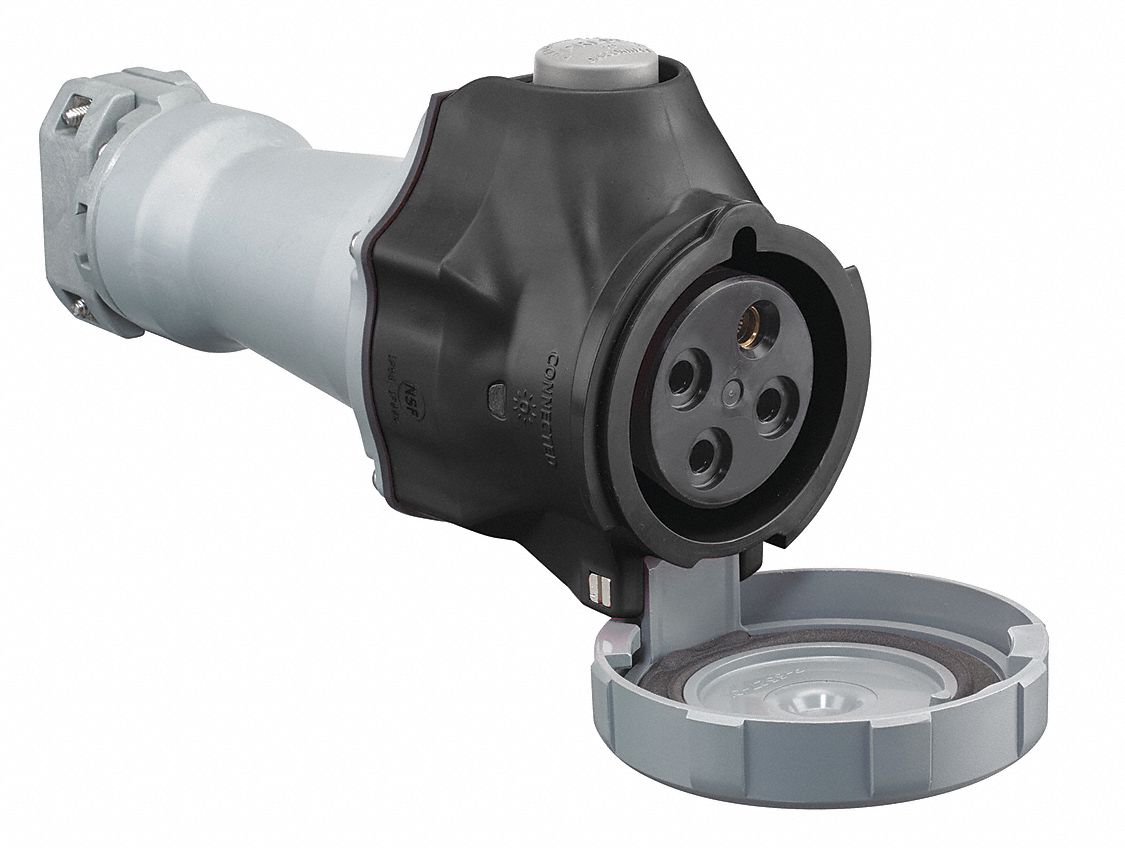 PIN AND SLEEVE CONNECTOR, 30 A, 600V AC, 30 HORSEPOWER RATING, IEC GROUNDING, SWITCH RATED