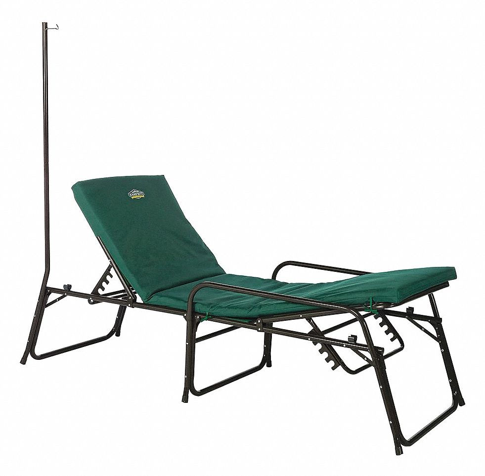 Emergency Treatment Cot,  78 in Length,  28 in Width,  18 in Height,  350 lb Weight Capacity,  Green