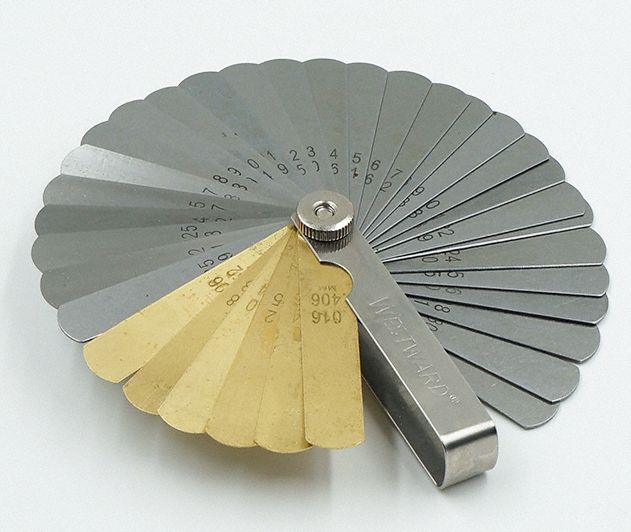 WESTWARD Feeler Gauge Set, Thickness Range 0.002 in to 0.035 in, Number