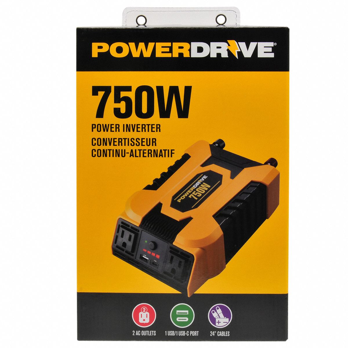 POWER DRIVE Inverter Modified Sine Wave, Input Terminals, 750 W