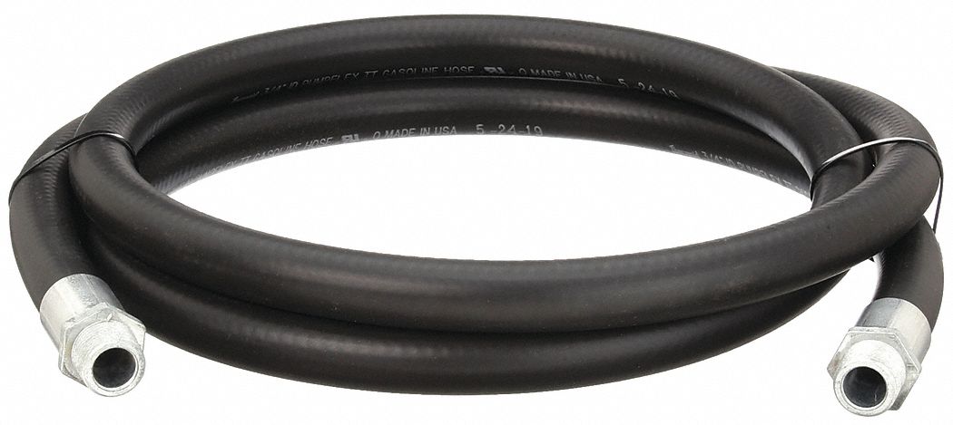 GASOLINE HOSE ASSEMBLY: ¾ IN HOSE INSIDE DIAMETER, 200 PSI, 8 FT HOSE LG