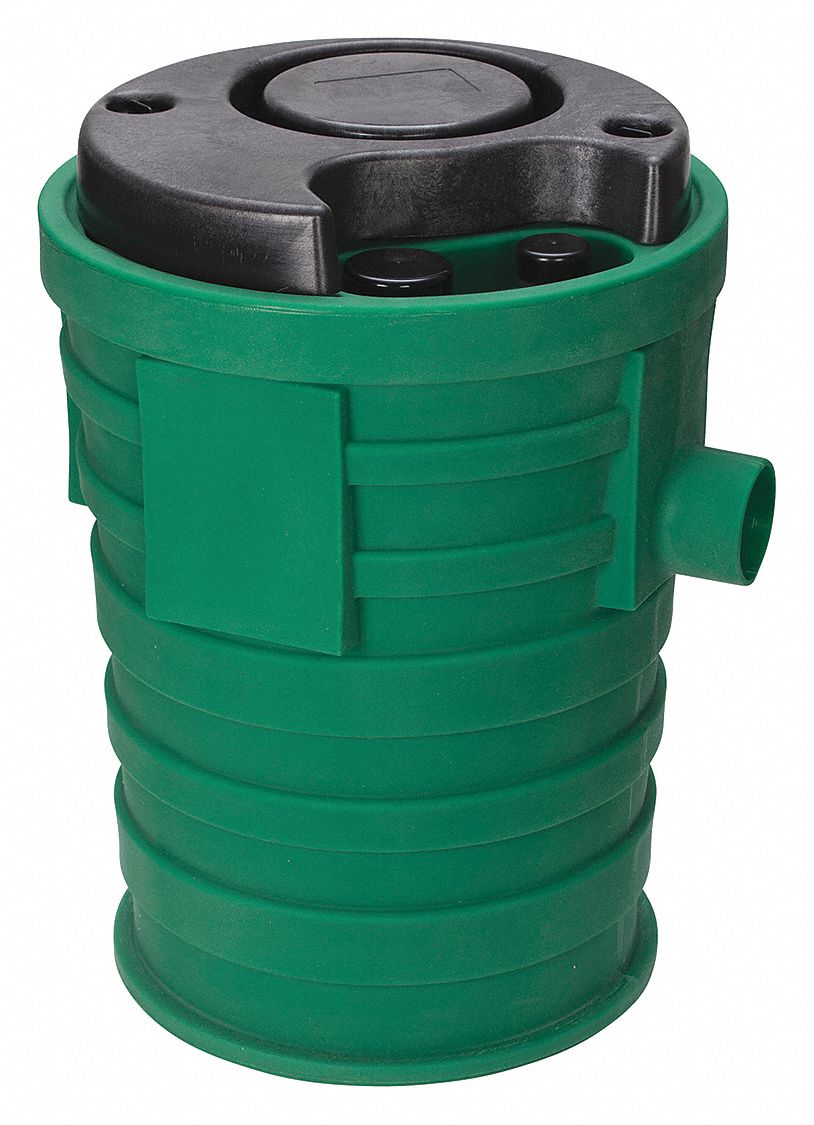 LITTLE GIANT Sewage Basin, Plastic, 41.0 gal Capacity, 2 in Vent Size