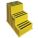 STEP STOOL, 3 STEPS, 2.4 FT OVERALL H, 500 LB LOAD CAPACITY, PLASTIC, 2.4 FT STANDING H