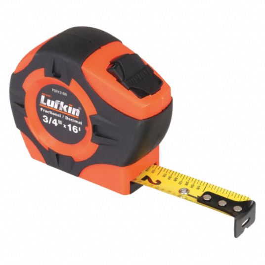 Lufkin PQR1316 Orange Power Tape Measure 3/4 x 16