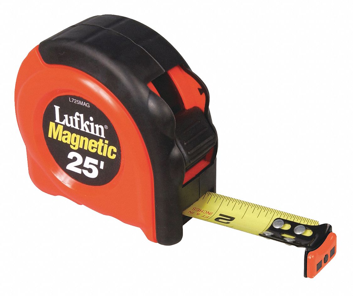 CRESCENT LUFKIN Tip Tape Measure 25 ft Blade Lg, 1 in Blade