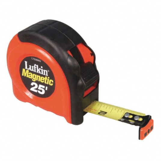 CRESCENT LUFKIN 25 ft Steel SAE Tip Tape Measure, Black