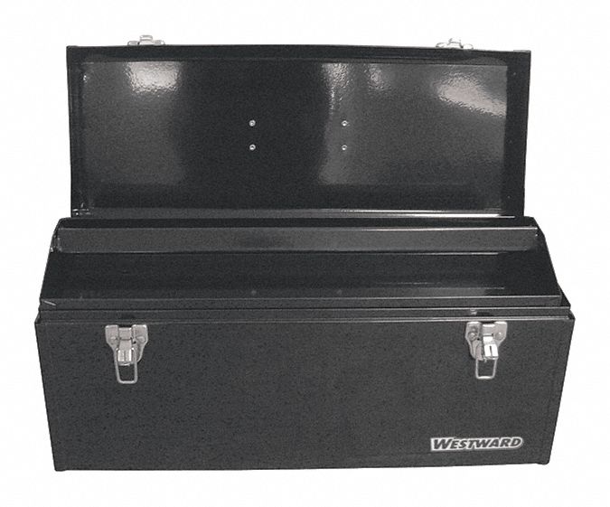 Caja De Herramientas Portátil Acero Negro Ancho Exterior 20 Altura Extrerior 9 Profundidas Exterior 8 Capacidad 1200 Pulg Cub