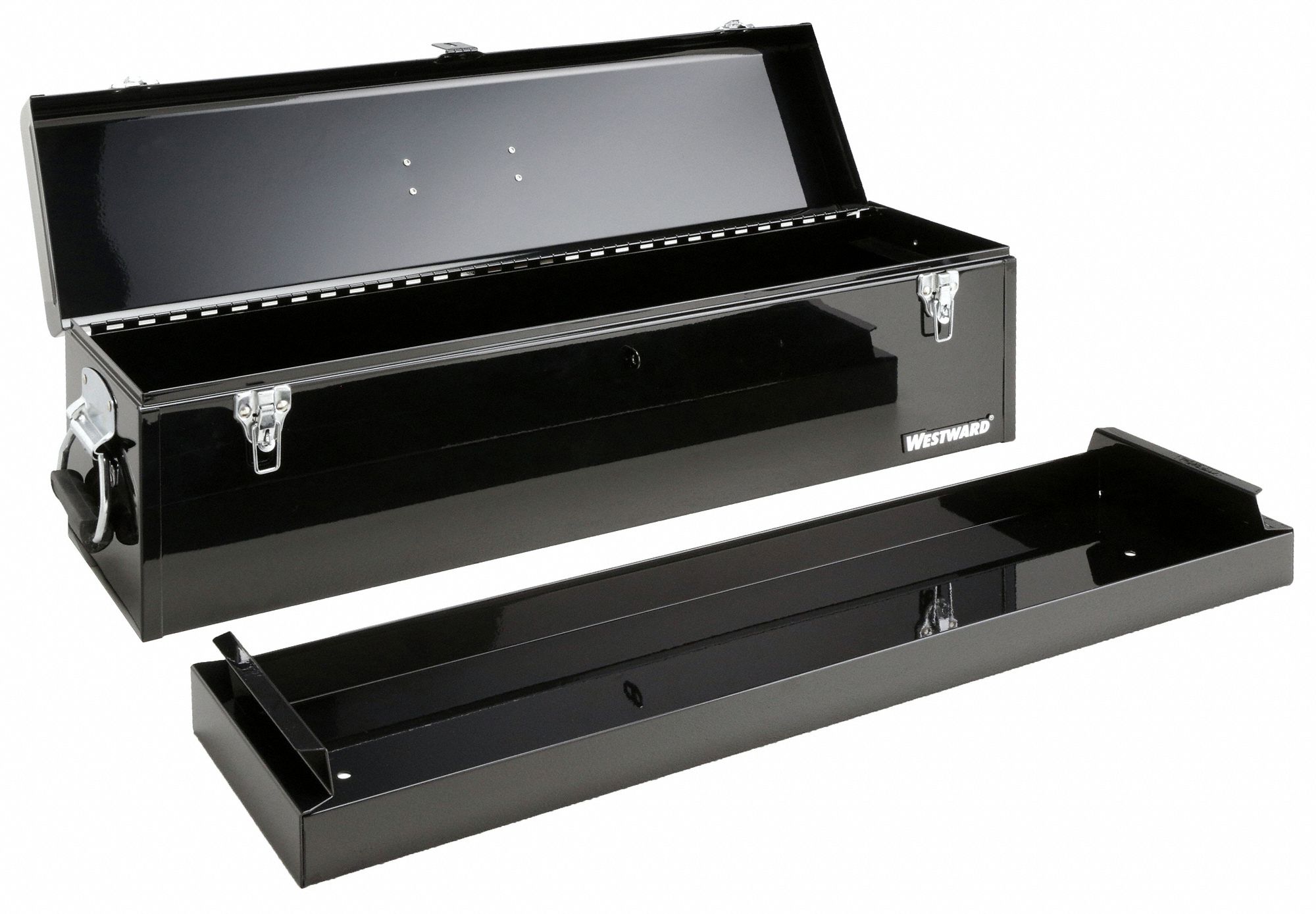 WESTWARD Steel Portable Tool Box, 9 in Overall Height, 30 in Overall