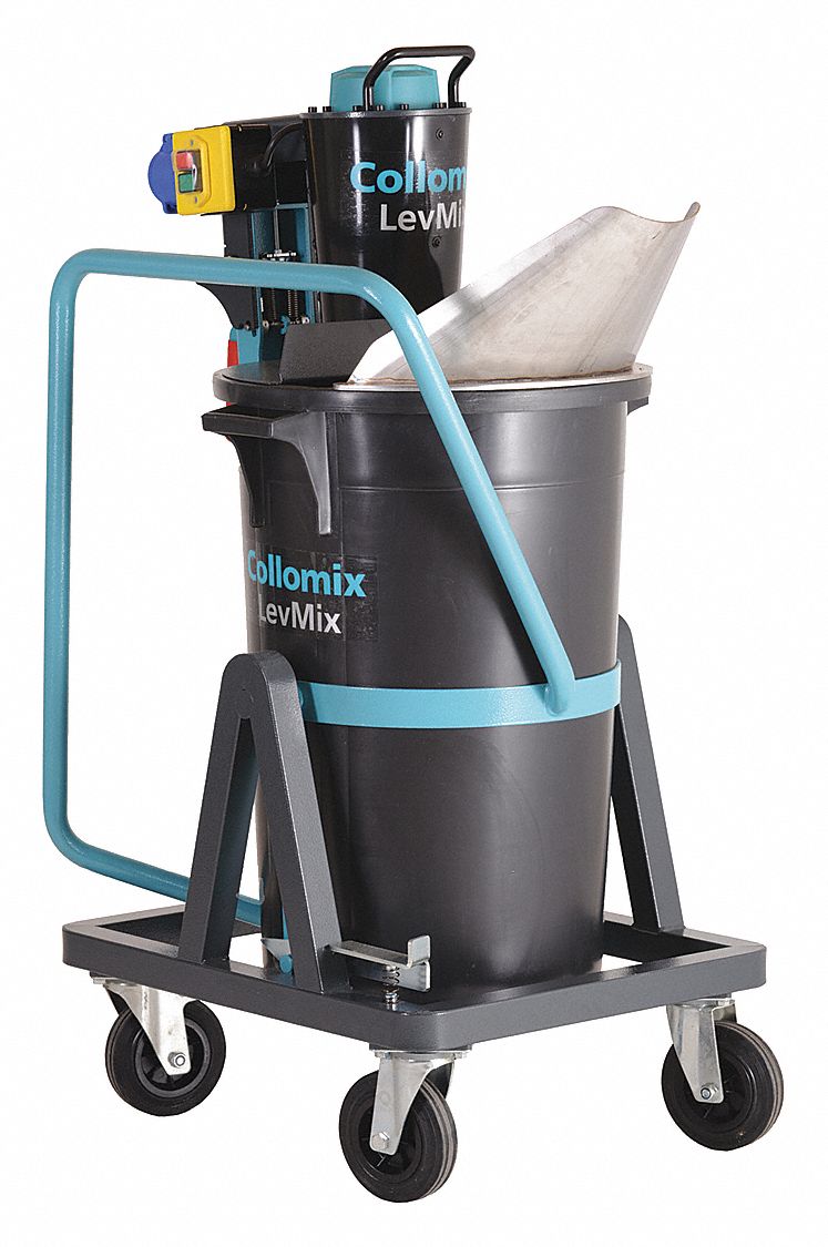 COLLOMIX Compound Mixer 2 cu ft Size, 2 5/32 hp HP, 110V, Polyethylene