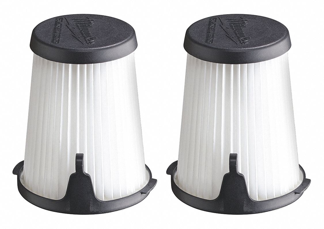 MILWAUKEE Cartridge Filter, Paper, Standard Filtration Type, For Vacuum