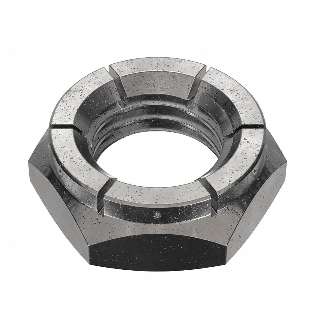 Lock Nut: Flex Top, Heavy Jam, 7/8"-9 Thread Size, Steel, Grade 2, Black Oxide, 20 PK