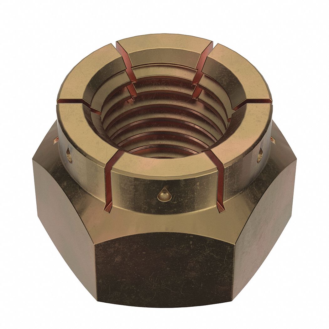 Lock Nut: Flex Top, Std Hex, 5/16"-24 Thread Size, Steel, Grade 2, Cadmium-Plated, 100 PK