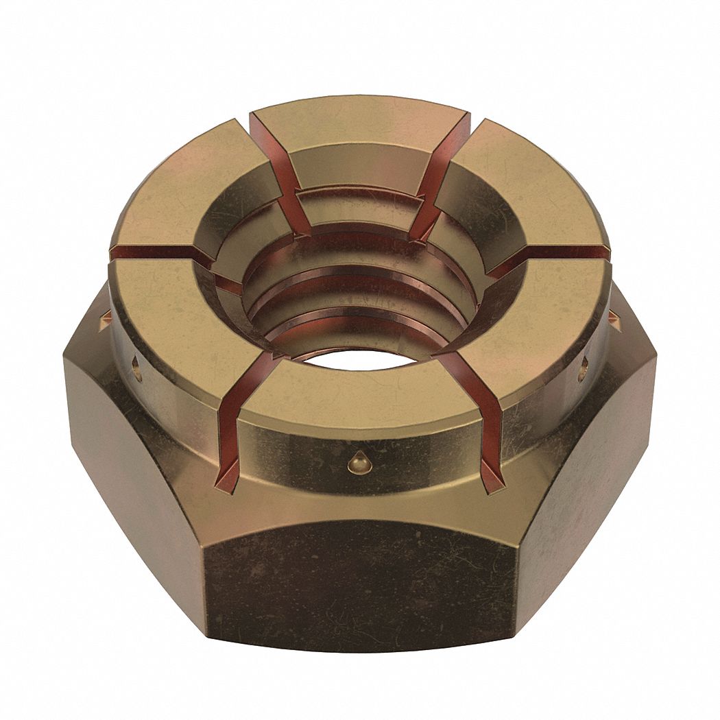 Lock Nut: Flex Top, Jam Hex, 1/4"-20 Thread Size, Steel, Grade 2, Cadmium-Plated, 150 PK