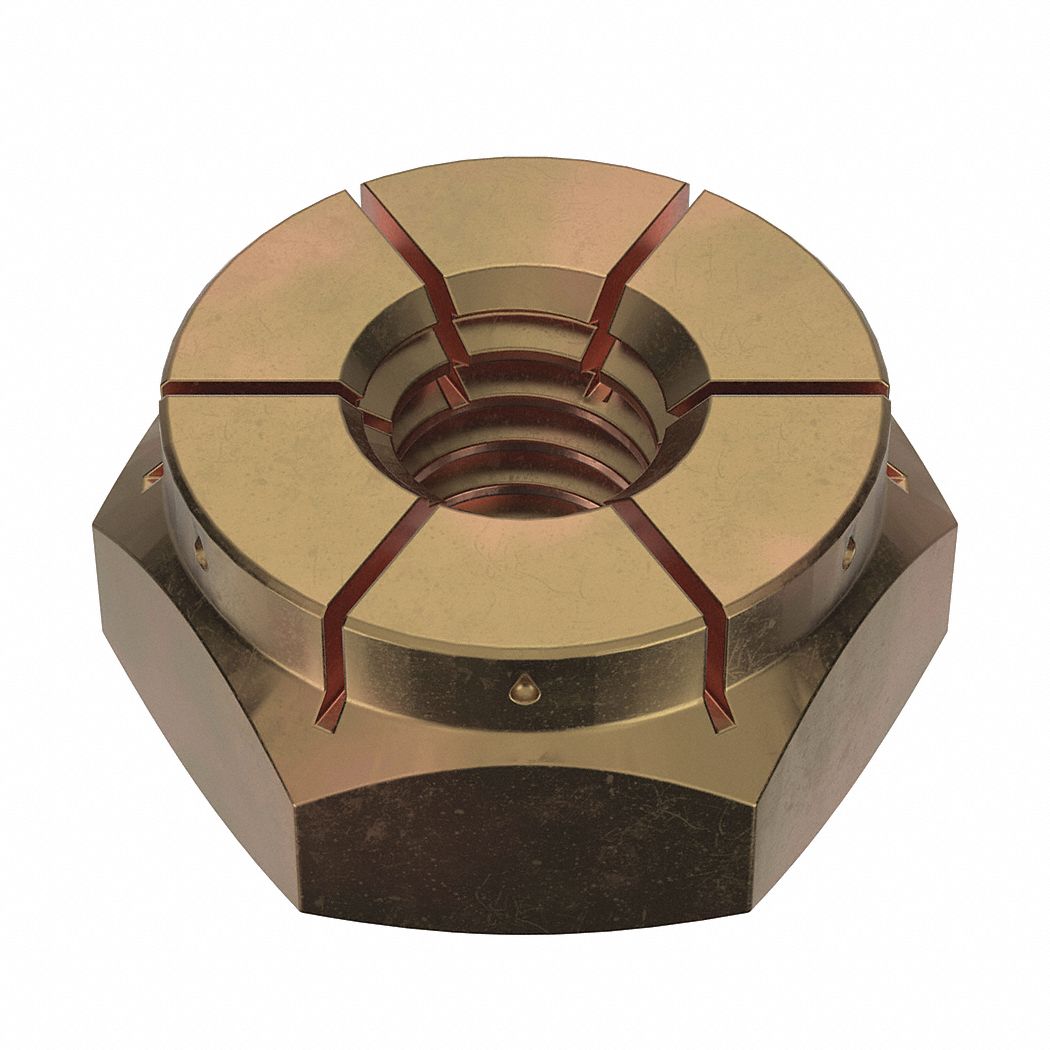 Lock Nut: Flex Top, Jam Hex, #8-32 Thread Size, Steel, Grade 2, Cadmium-Plated, 200 PK