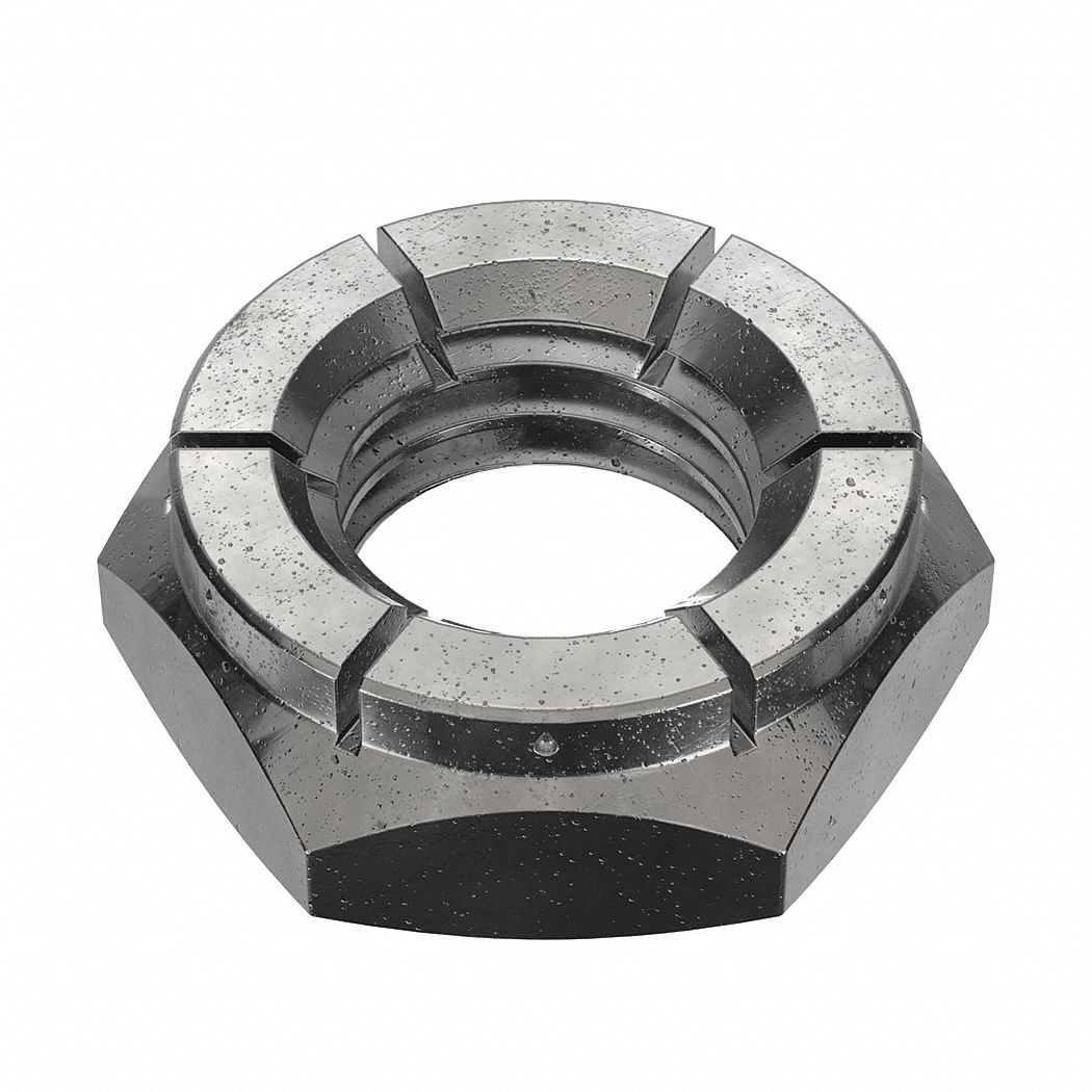 Lock Nut: Flex Top, Heavy Jam, 5/8"-11 Thread Size, Steel, Grade 2, Black Oxide, 1 in Hex Wd, 50 PK
