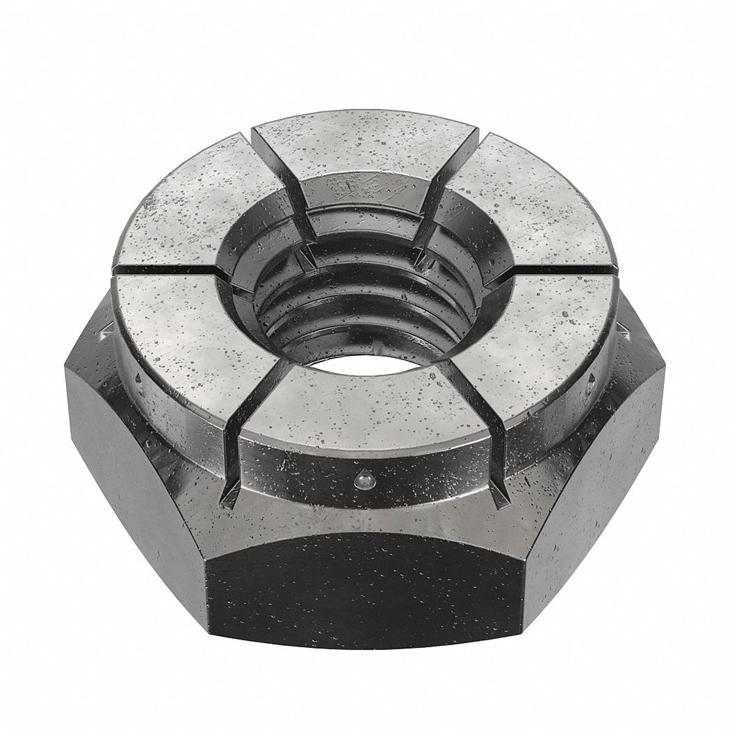 Lock Nut: Flex Top, Jam Hex, #10-32 Thread Size, Steel, Grade 2, Black Oxide, 3/8 in Hex Wd, 200 PK