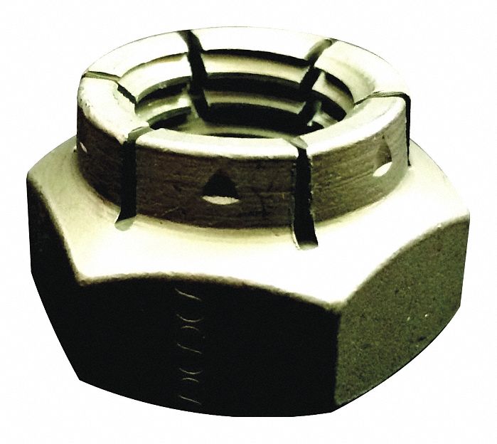 FLEXLOC Lock Nut Inch, Cadmium Plated, 256 Thread Size, Flex Top, Std Light Hex, Steel, Grade