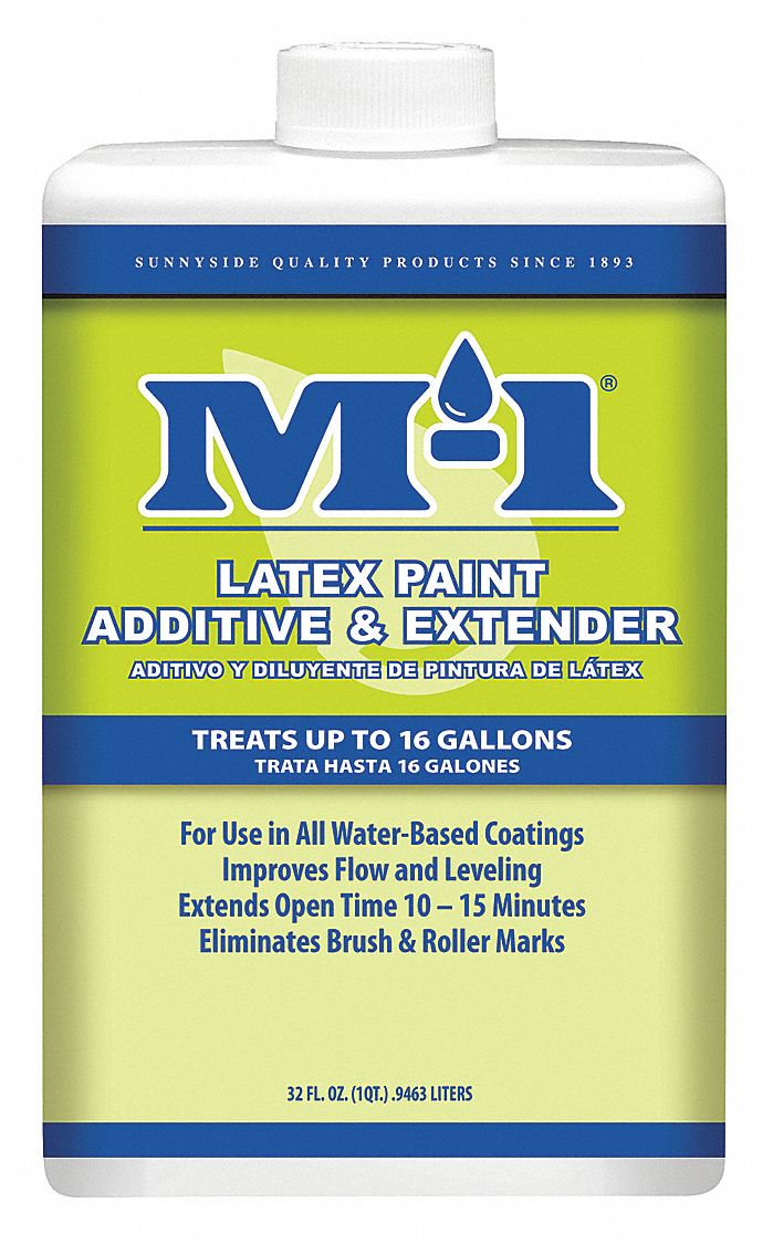 Latex Paint Conditioner: Water, Blue, 1 qt Container Size