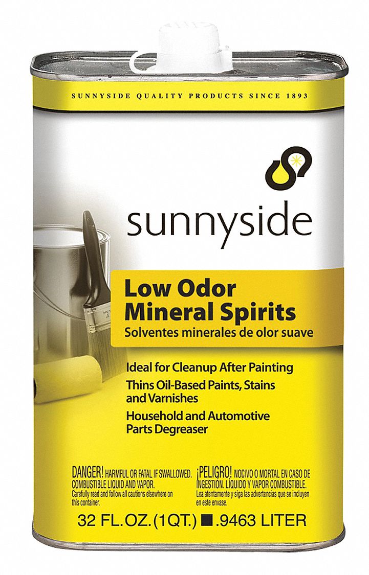 SUNNYSIDE Low Odor Mineral Spirits, 1 qt, Petroleum Distillate, 772g/L