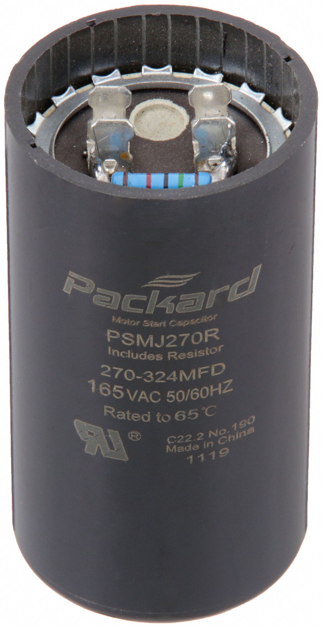 PACKARD, 165V AC, 270-324 mfd, Motor Start Capacitor