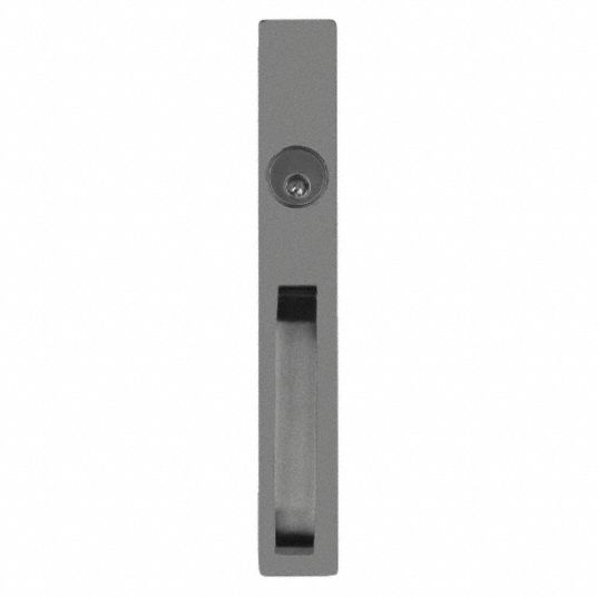 DETEX, 48 in Max Door Wd, Aluminum, Mechanical Exit Device Trim ...