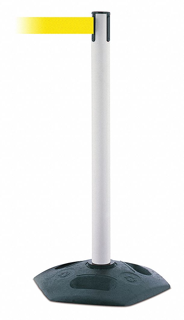 Barrier Post with Belt, Yellow