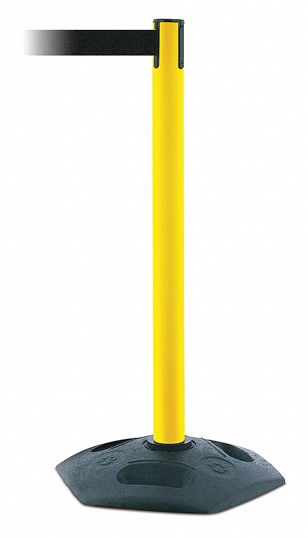 Barrier Post with Belt, Black