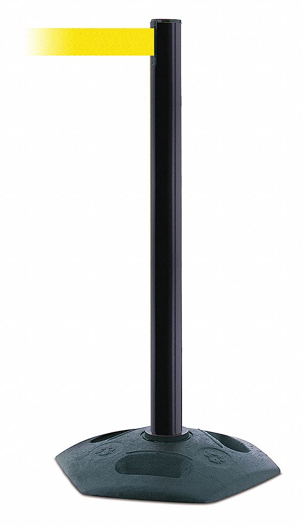 Barrier Post with Belt, Yellow