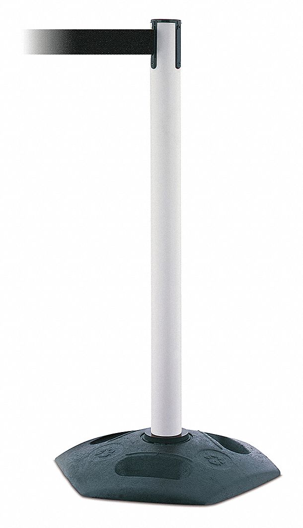 Barrier Post with Belt, Black