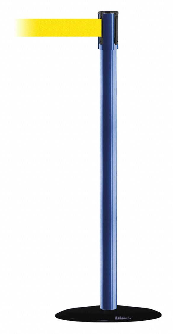 Slimline Post, Yellow, Blue Post Finish