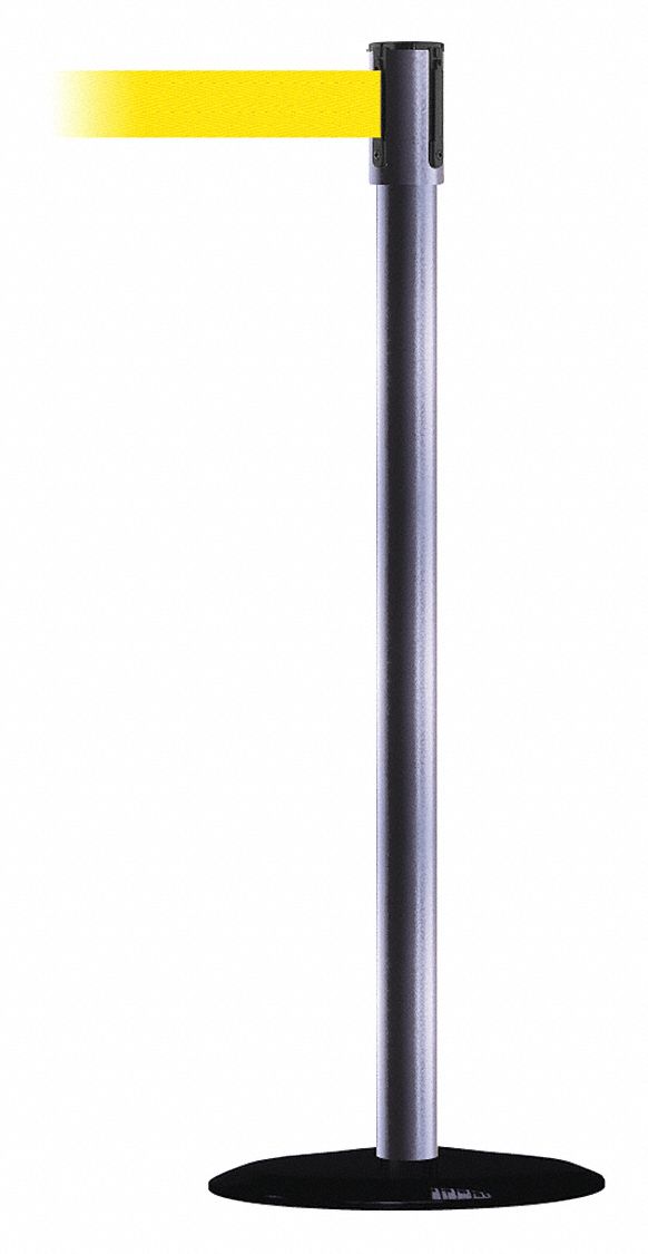 Slimline Post, Yellow, Gray Hammer Tone