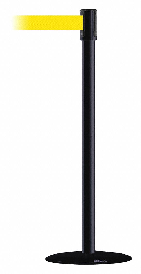 Slimline Post, Yellow, Black Post Finish