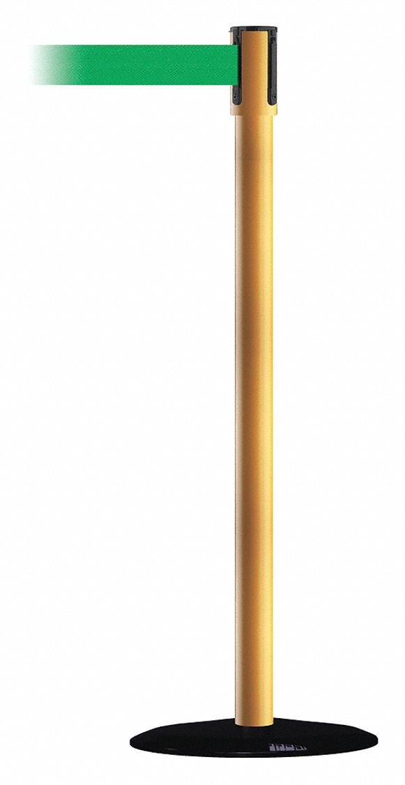 Slimline Post, Steel, Yllow with Blck Text