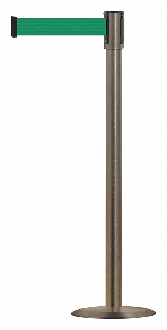 Slimline Post, Satin Chrome, Green