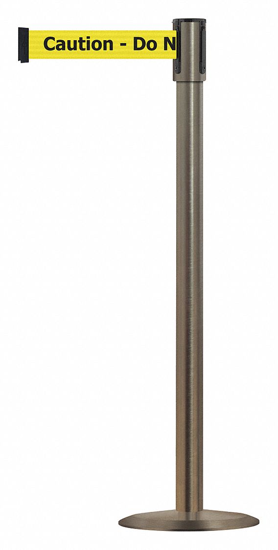 Slimline Post, Blue, Polished Brass