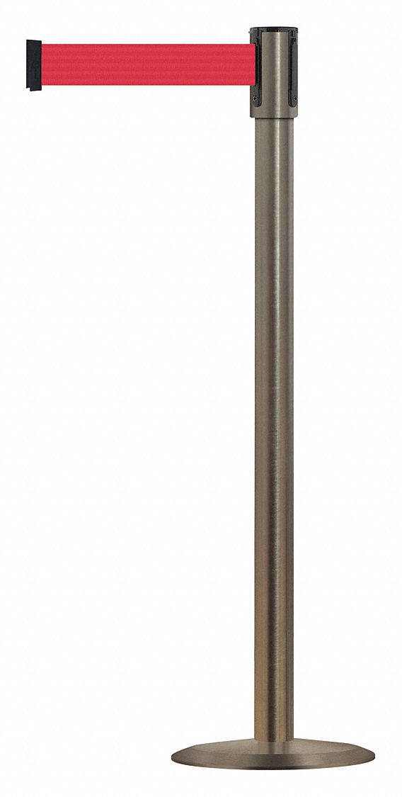 Slimline Post, Black with Yellow Stripe