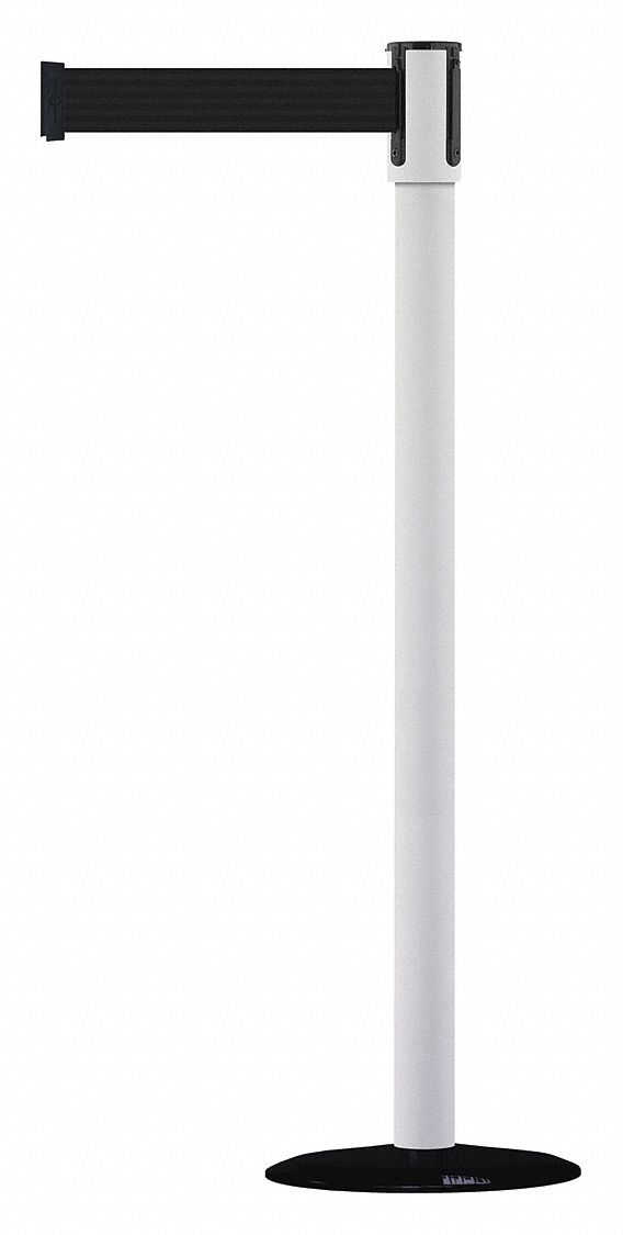 Slimline Post, Black, White Post Finish