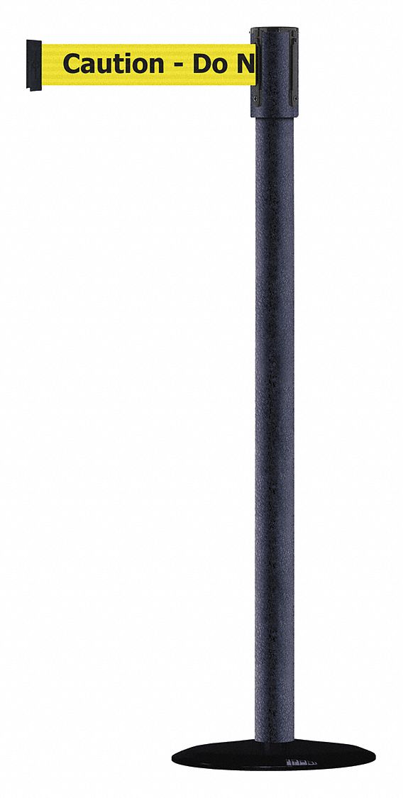 Slimline Post, Black Wrinkle, Basic, Steel
