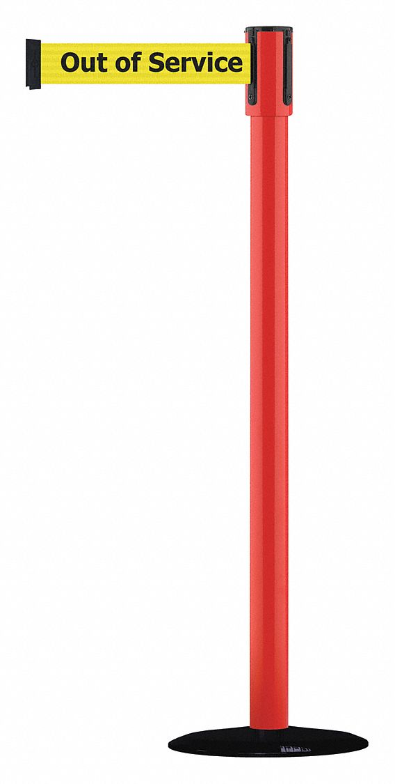 Slimline Post, Red, Out of Service