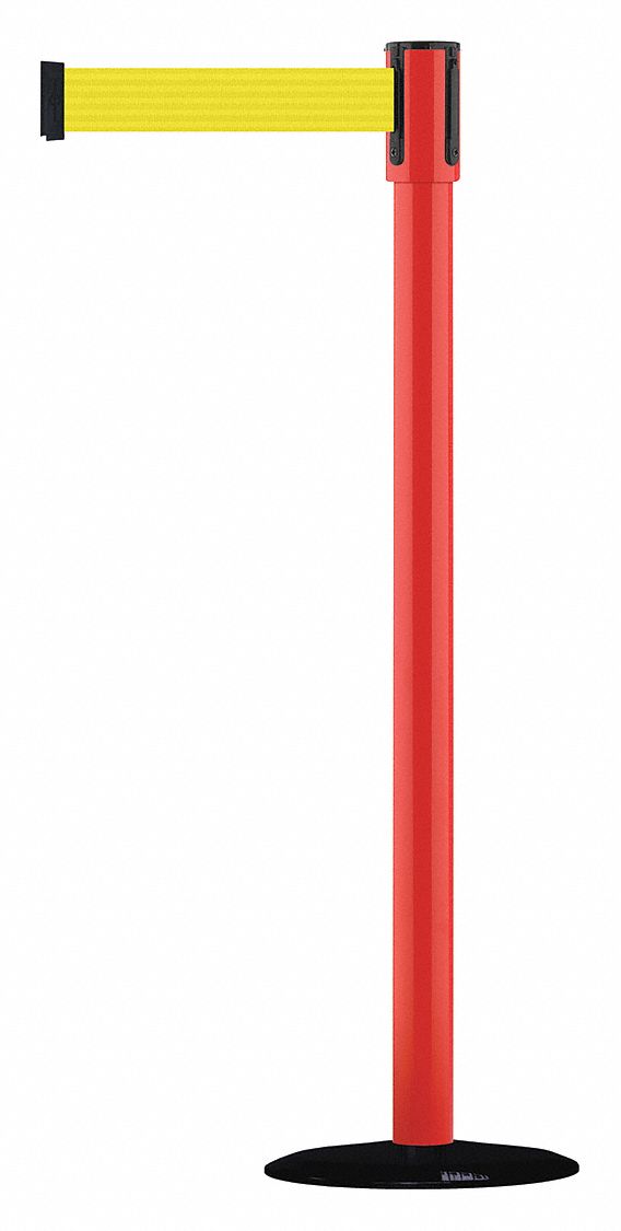 Slimline Post, Yellow, Red Post Finish