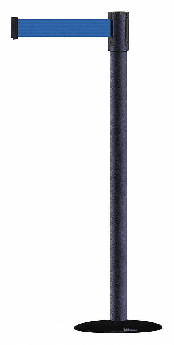 Slimline Post, Blue, Black Wrinkle