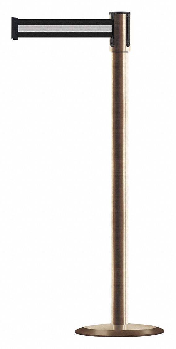 Slimline Post, Satin Brass, Steel