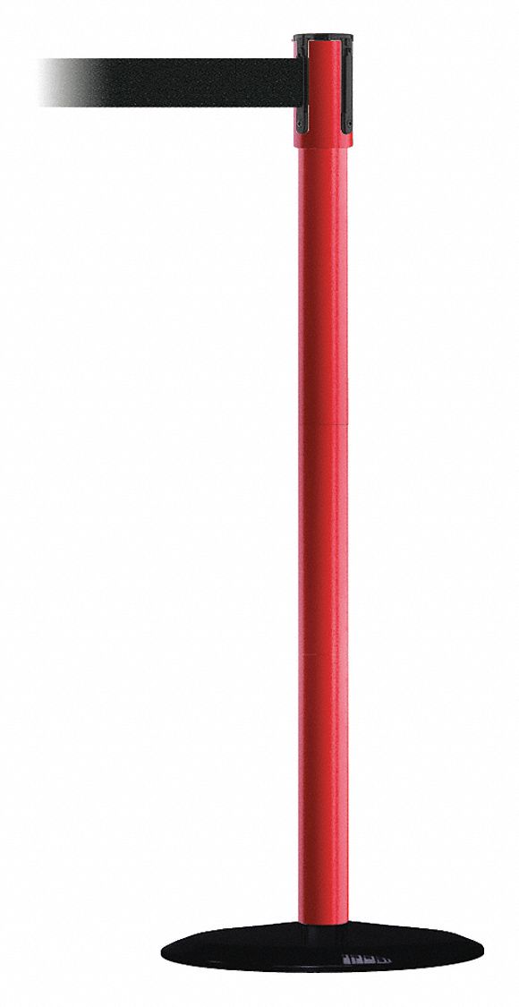 Slimline Post, Black, Red Post Finish