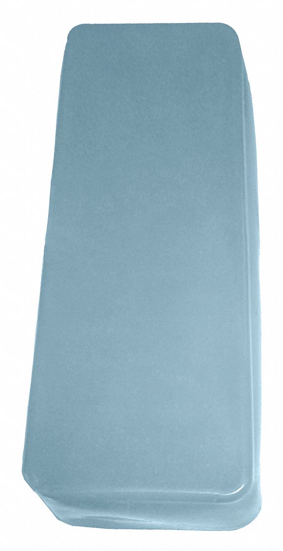 Buffing Compound: Blue, Clamshell, 7-1/2 in x 3-11/16 in x 1-1/2 in, For Solid Plastic