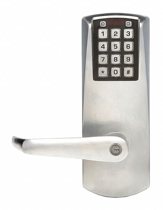 Electronic Keyless Lock: Keypad, ADA Compliant, Chrome