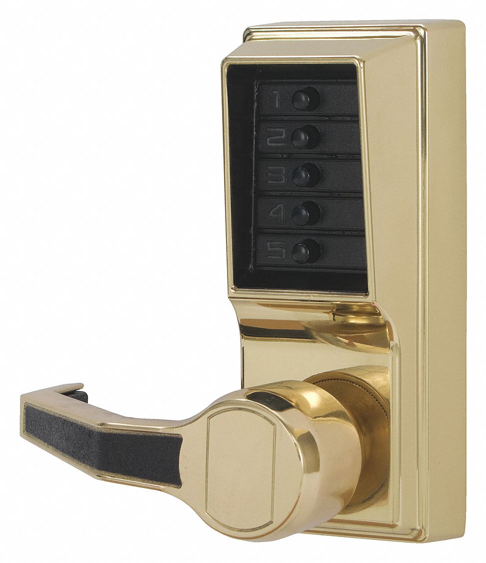 Mechanical Push Button Lockset: ADA Compliant, Brass