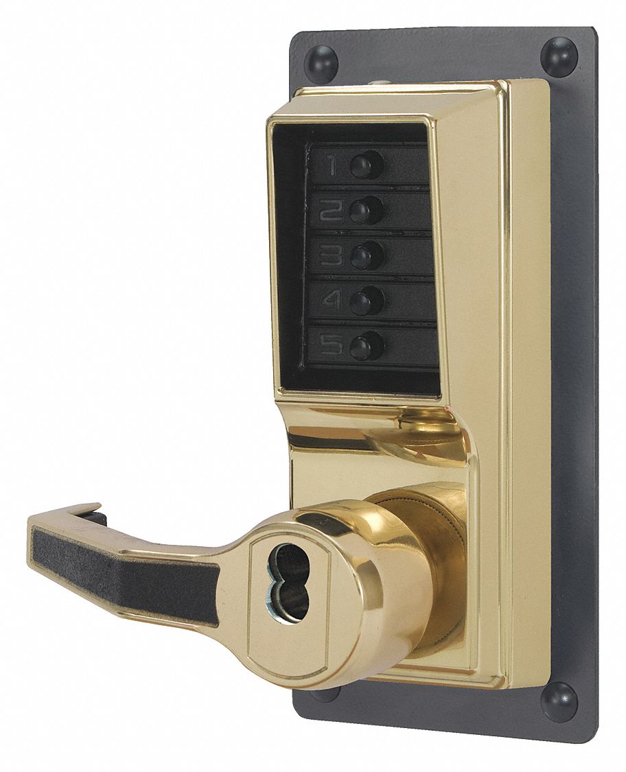 Mechanical Push Button Lockset: ADA Compliant, Brass